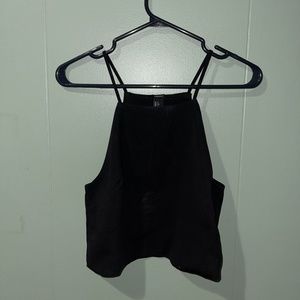 Forever 21 Open Back Black Tank Blouse
